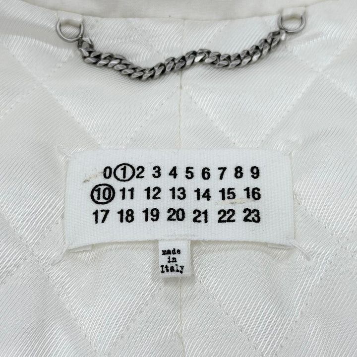 極美品▼Maison Margiela 1 10 メゾンマルジェラ1 10 23AW S50AH0126 ウール100% トレンチコート ホワイト 46 イタリア製 正規品 メンズ