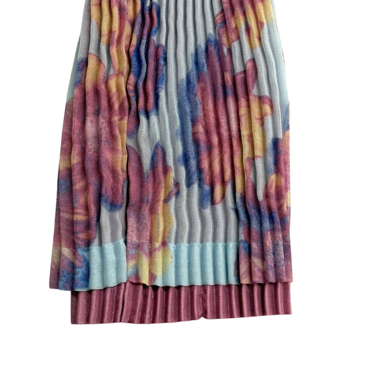 極美品★ISSEY MIYAKE イッセイミヤケ IM03FJ970 フラワー レイヤードデザイン プリーツ 長袖シャツ マルチ 3 日本製 正規品 レディース