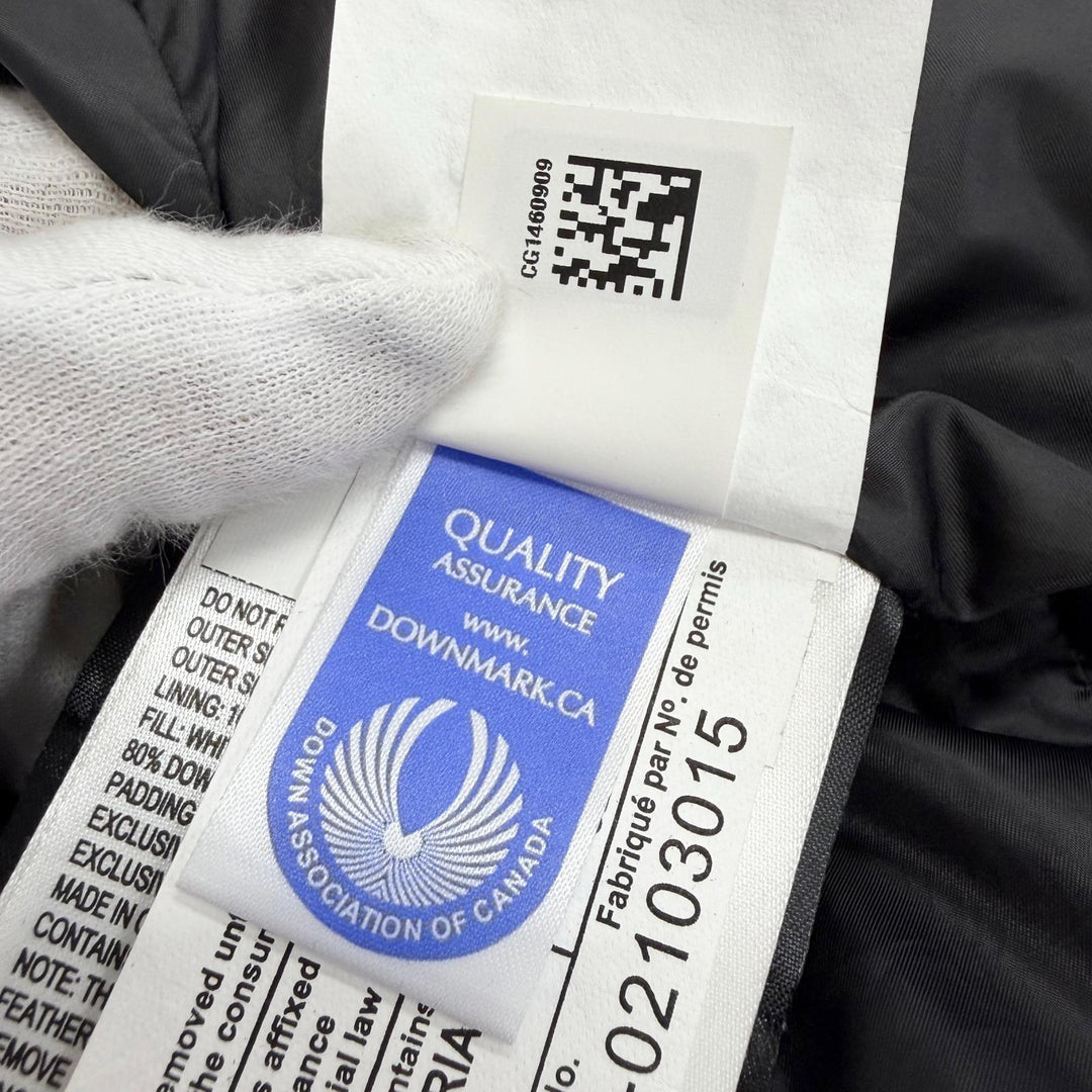 美品△CANADA GOOSE カナダグース 3208LBA ブラックレーベル Rowley Parka ローリー パーカ ファー ダウンジャケット ボルドー S 正規品