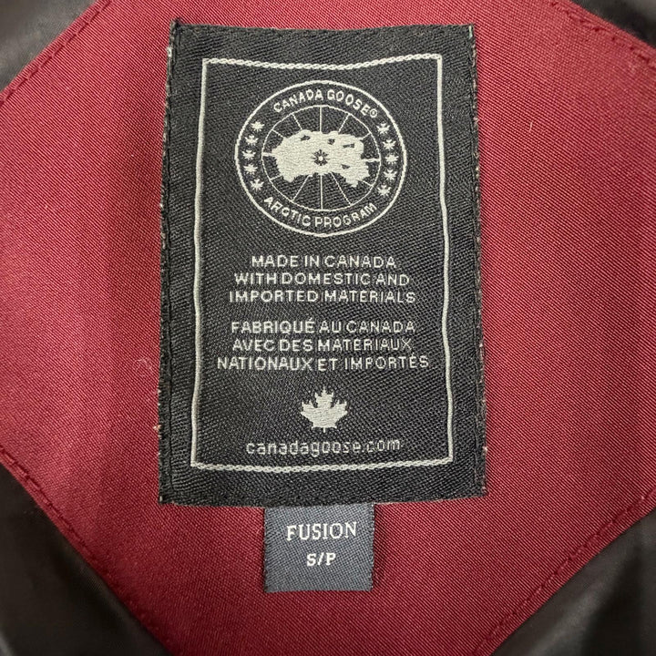 美品△CANADA GOOSE カナダグース 3208LBA ブラックレーベル Rowley Parka ローリー パーカ ファー ダウンジャケット ボルドー S 正規品