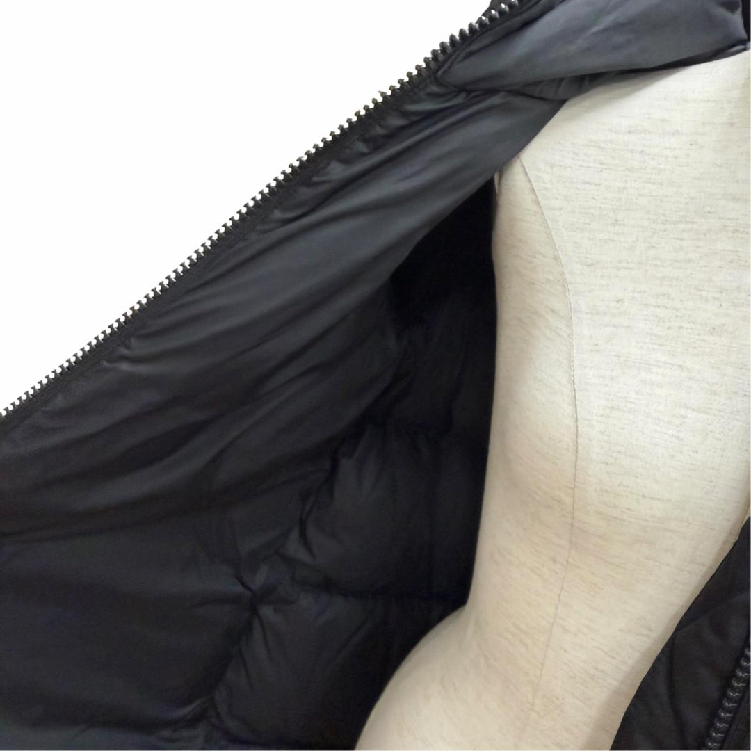 美品★MONCLER モンクレール BERNACHE FOXファー・ロゴワッペン・ベルト付 ZIP UP ロング丈 ダウンコート ブラック 00 正規品