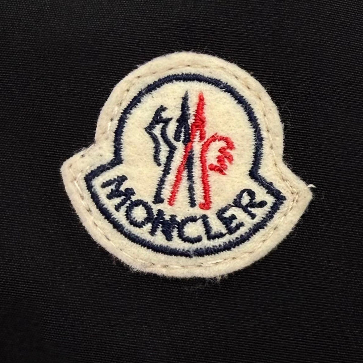 美品★MONCLER モンクレール BERNACHE FOXファー・ロゴワッペン・ベルト付 ZIP UP ロング丈 ダウンコート ブラック 00 正規品