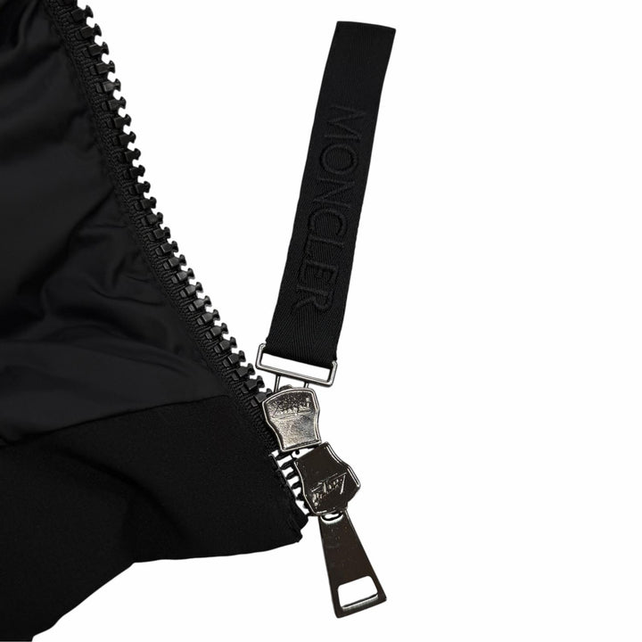 美品★MONCLER モンクレール BERNACHE FOXファー・ロゴワッペン・ベルト付 ZIP UP ロング丈 ダウンコート ブラック 00 正規品