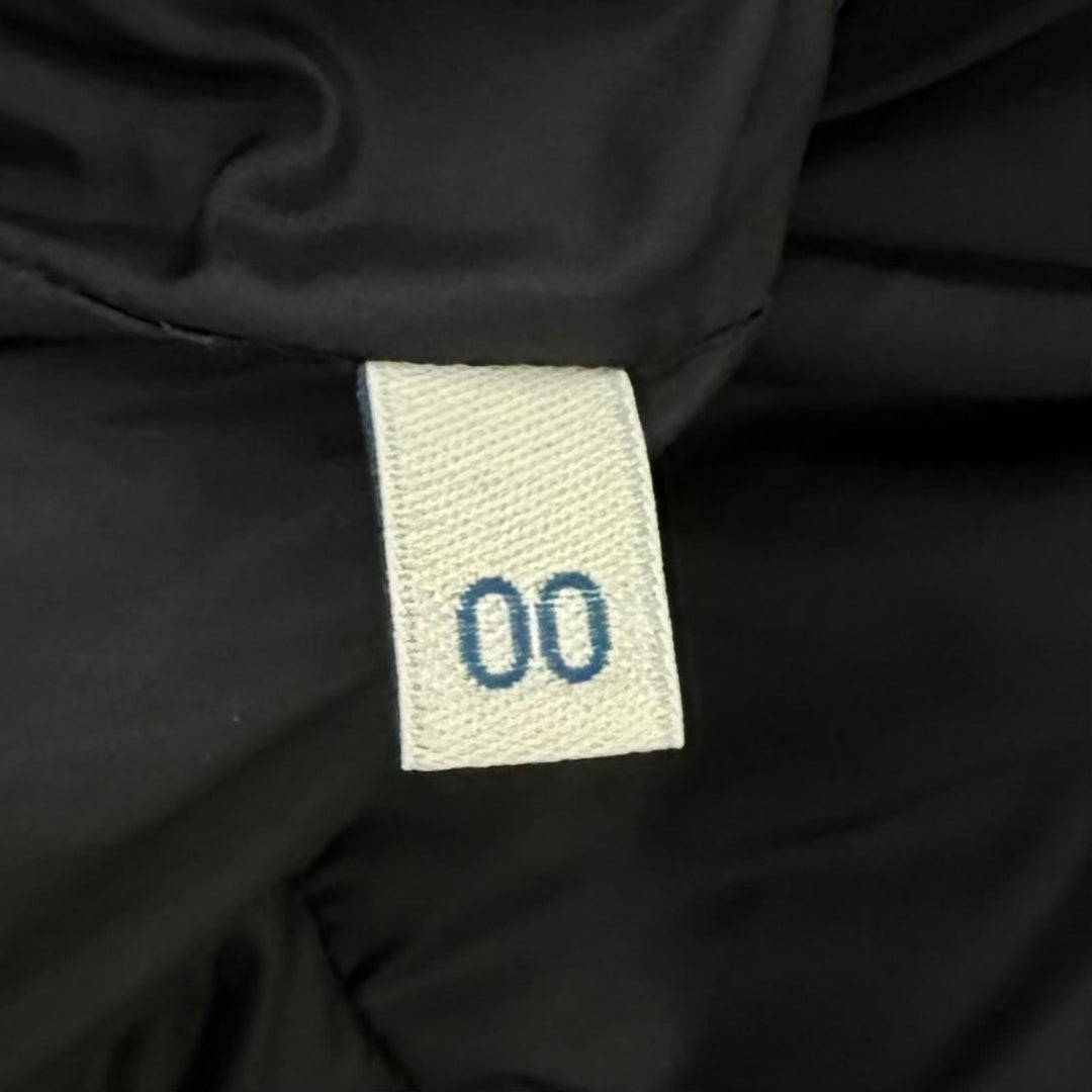 美品★MONCLER モンクレール BERNACHE FOXファー・ロゴワッペン・ベルト付 ZIP UP ロング丈 ダウンコート ブラック 00 正規品