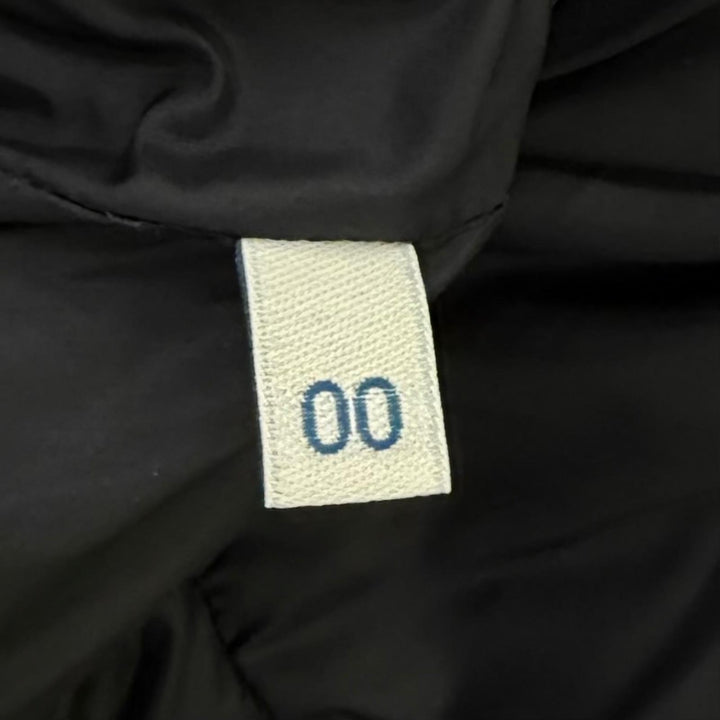 美品★MONCLER モンクレール BERNACHE FOXファー・ロゴワッペン・ベルト付 ZIP UP ロング丈 ダウンコート ブラック 00 正規品