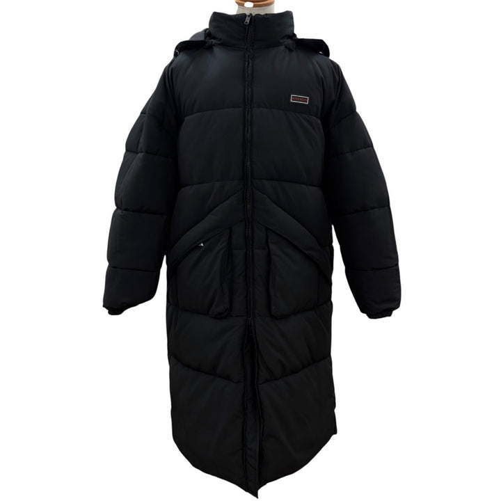 美品●GIVENCHY ジバンシィ BM00BA1255 ラバーロゴワッペン リバーシブル ジップアップ フード付 ダウンコート ブラック 50 正規品 メンズ