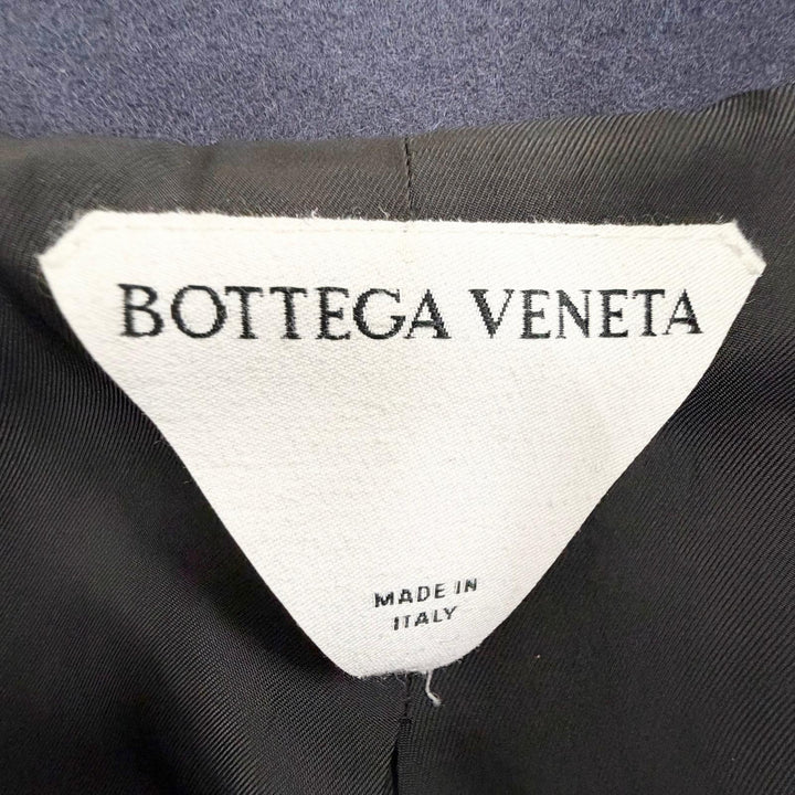 極美品△BOTTEGAVENETA ボッテガヴェネタ 2022年製 711299 ウール ダブルブレスト コート ネイビー 34 イタリア製 正規品 レディース
