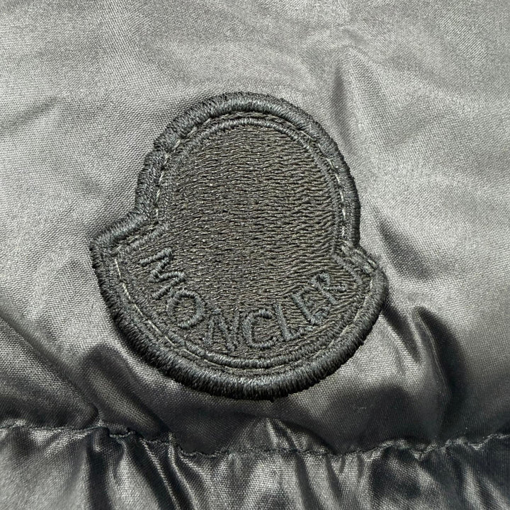 極美品☆MONCLER GENIUS 2 モンクレール ジーニアス 2 PATRICIA ロゴワッペン・フード付 ダウンコート ブラック ベージュ 00 伊製 正規品