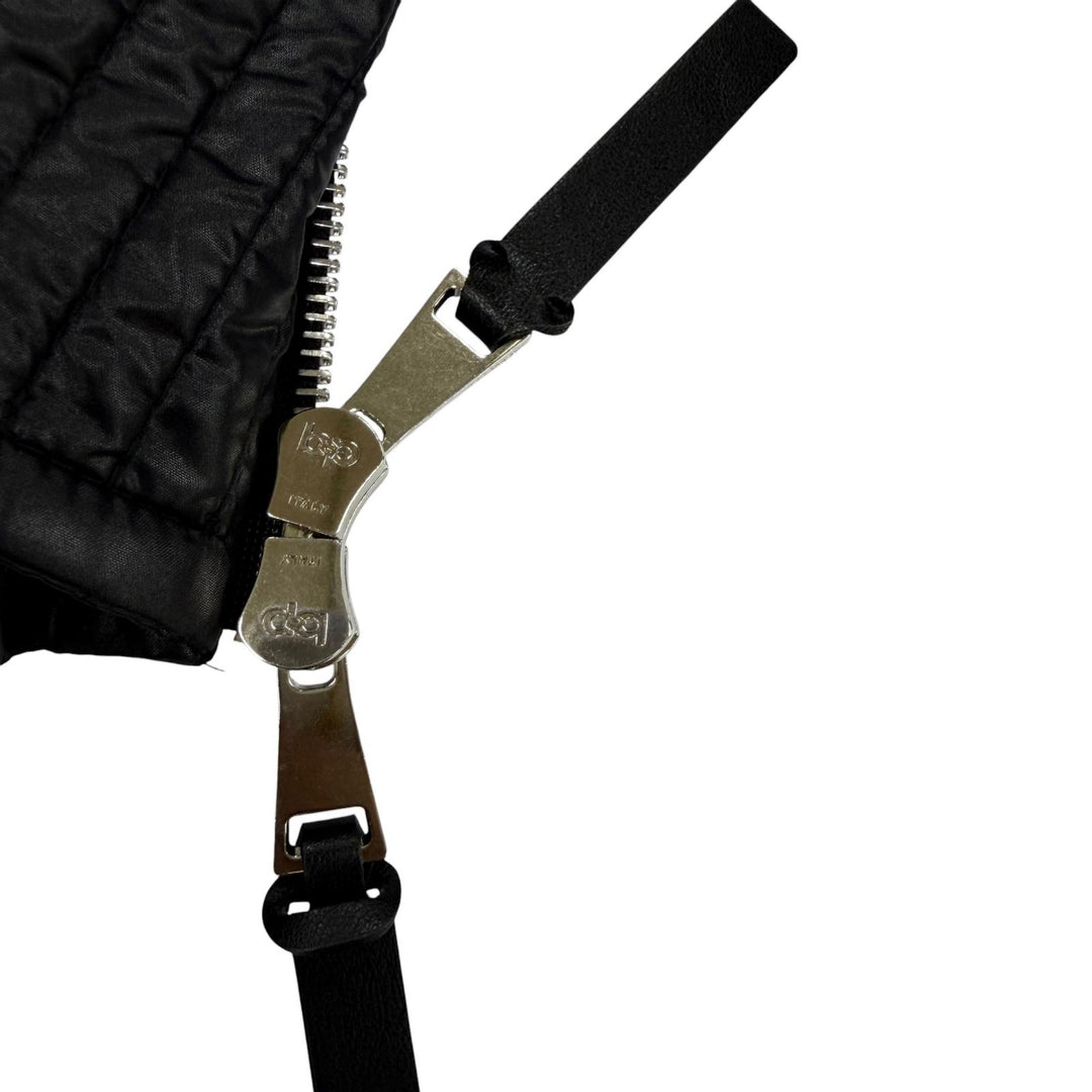 極美品☆MONCLER GENIUS 2 モンクレール ジーニアス 2 PATRICIA ロゴワッペン・フード付 ダウンコート ブラック ベージュ 00 伊製 正規品