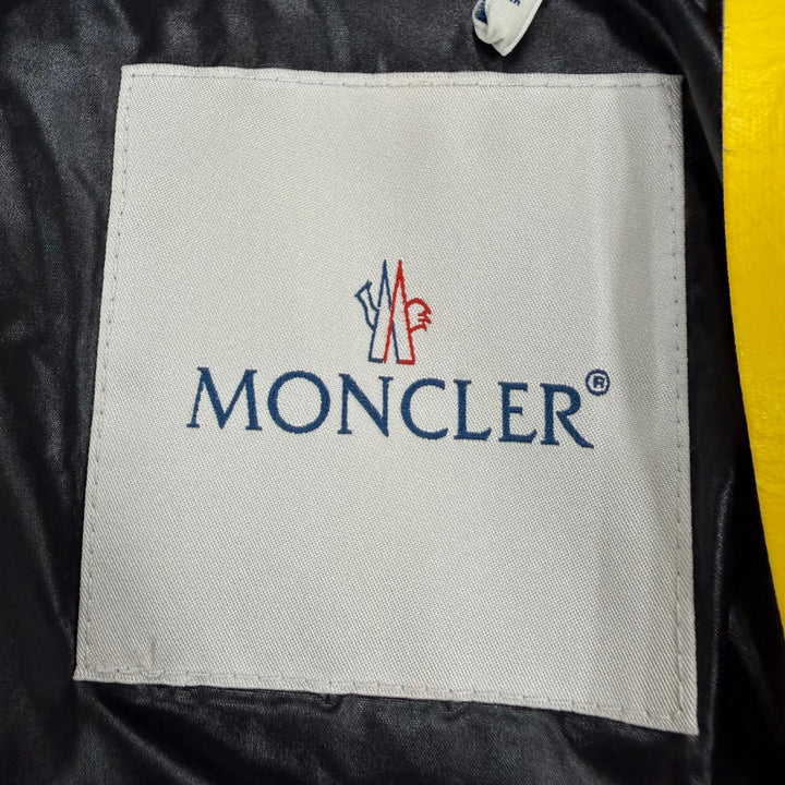 極美品☆MONCLER GENIUS 2 モンクレール ジーニアス 2 PATRICIA ロゴワッペン・フード付 ダウンコート ブラック ベージュ 00 伊製 正規品