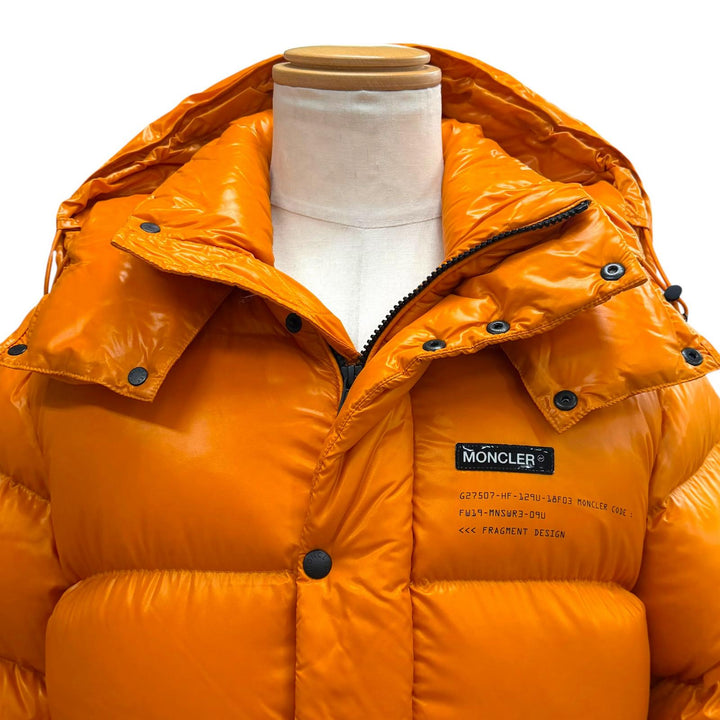 極美品▼MONCLER GENIUS 7 モンクレールジーニアス 7 フラグメント ヒロシフジワラ HANRIOT バックロゴ ZIPUP ダウンジャケット 0 正規品