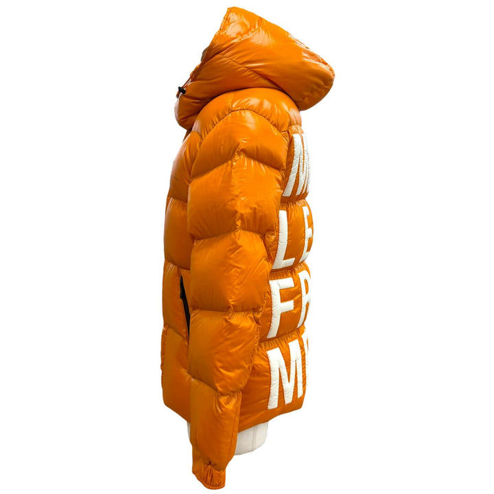極美品▼MONCLER GENIUS 7 モンクレールジーニアス 7 フラグメント ヒロシフジワラ HANRIOT バックロゴ ZIPUP ダウンジャケット 0 正規品