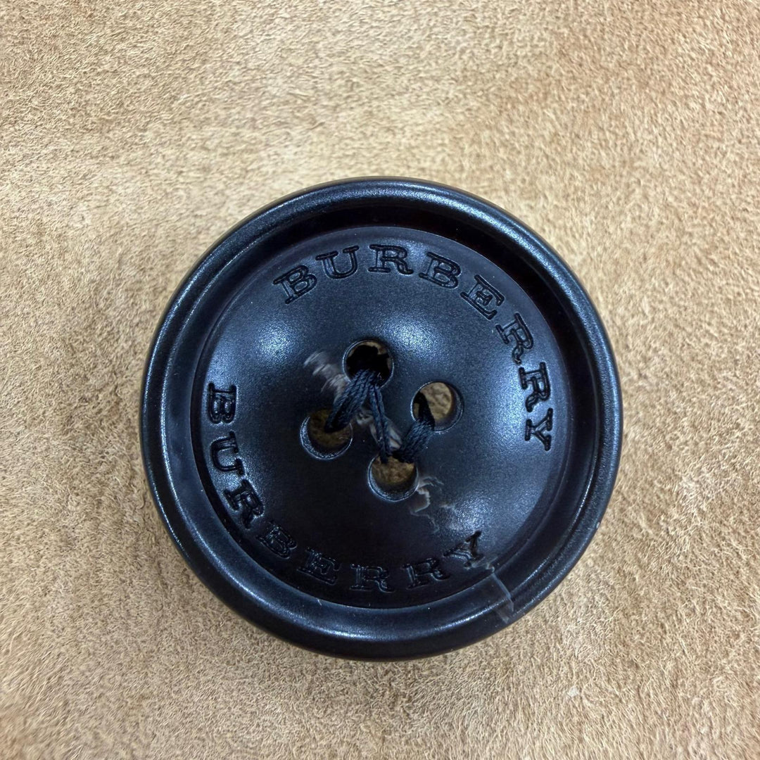 極美品☆BURBERRY バーバリー 4028088 シープスキン ラムレザー ロゴボタン ムートンコート ベージュ 38 イタリア製 正規品 レディース