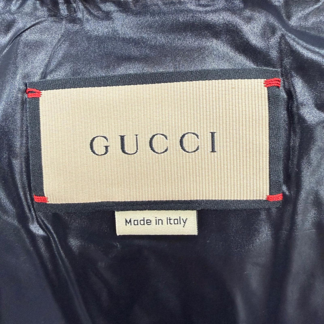 未使用品☆GUCCI グッチ 761698 GGキャンバス ボンバージャケット ダウンジャケット ブラウン 34 伊製 正規品 レディース ハンガー付