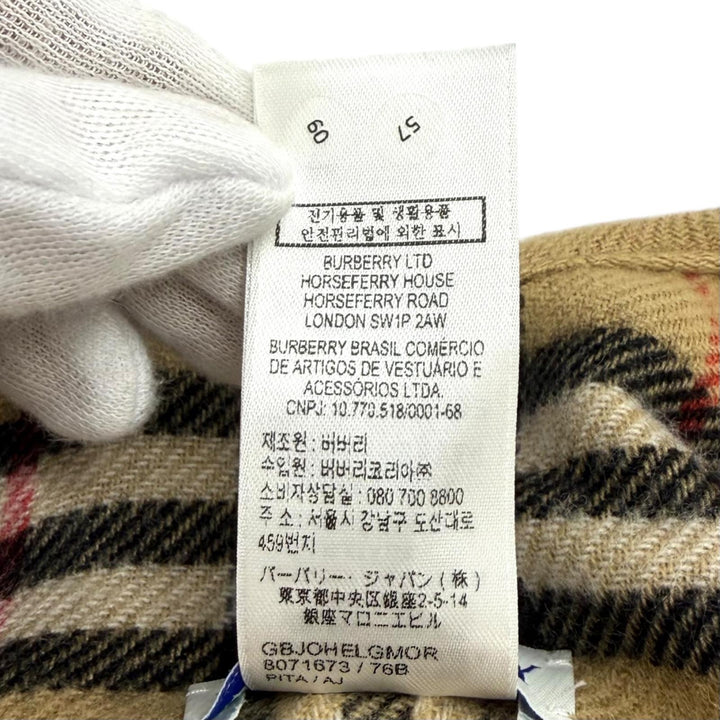 極美品★BURBERRY バーバリー 8071673 ST SLD TO VTG CHK CP ウール100％ リバーシブル ノバチェック柄 ケープ 130×130cm 正規品 箱付き