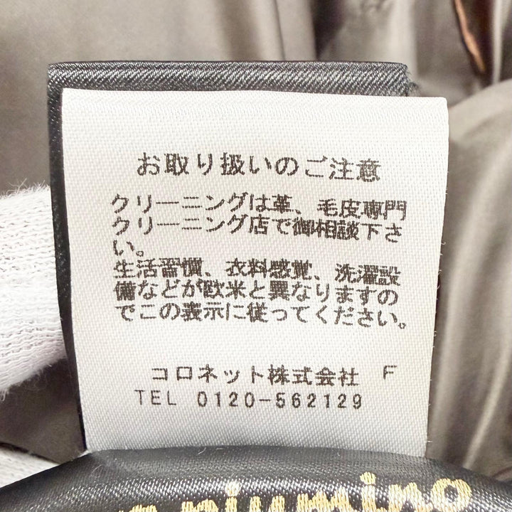 美品△MOORER ムーレー VETIVER ファー付き ジップアップ ダウンコート ネイビー 38 イタリア製 正規品 レディース ハンガー付き