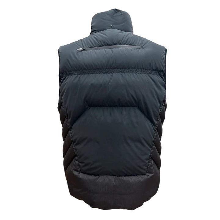 極美品▼MONCLER モンクレール 2023年製 AIRE ロゴワッペン付き フード入り ハーフジップ ジレ ダウンベスト ブラック 3 正規品 メンズ