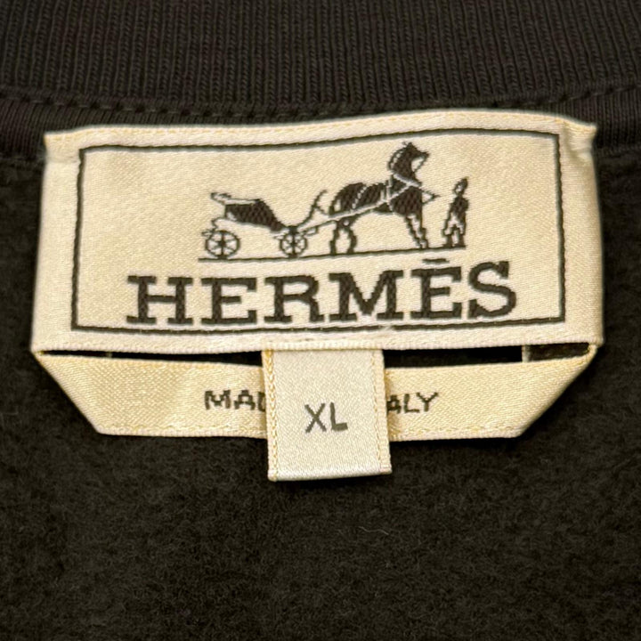 極美品▼HERMES エルメス H467830HA テディブルゾン クルー ド セル セリエボタン ジャケット カーキ XL イタリア製 正規品 メンズ