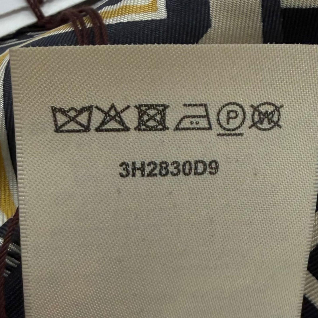 未使用品★HERMES エルメス 23AW 3H2830D9 POST AUX LETTRES シルク100％ ツイルレーヌ 半袖ニット ブラック 38 伊製 正規品 レディース