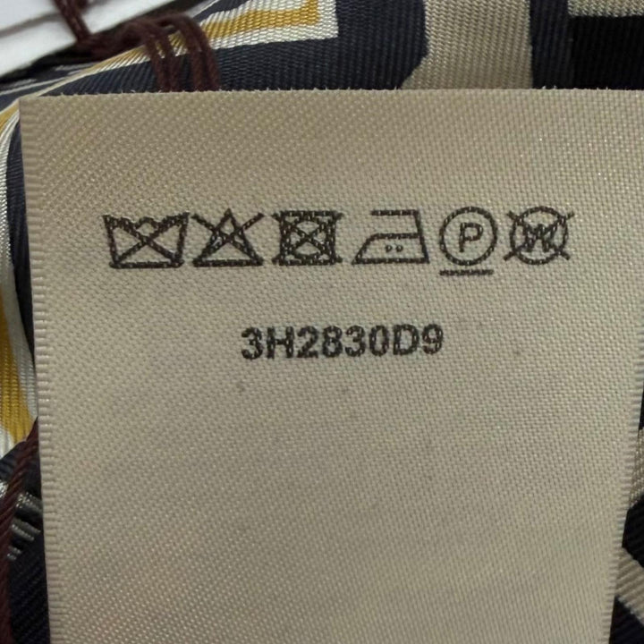 未使用品★HERMES エルメス 23AW 3H2830D9 POST AUX LETTRES シルク100％ ツイルレーヌ 半袖ニット ブラック 38 伊製 正規品 レディース