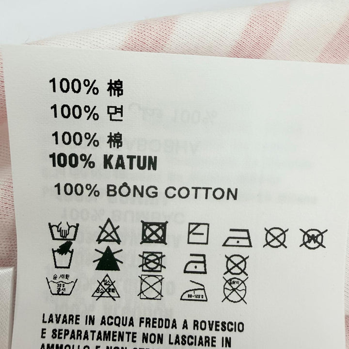 未使用品☆PRADA プラダ 3590A S221 103D トライアングルロゴ ボーダー クルーネック 半袖Ｔシャツ レッド ホワイト XS 伊製 正規品