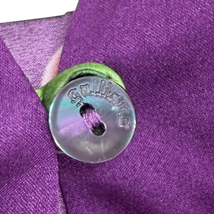 未使用品★JOHN GALLIANO ジョンガリアーノ 2003AW VR7615 67737 チェリープリント シルク100％ ミニドレス トップス 38 伊製 正規品