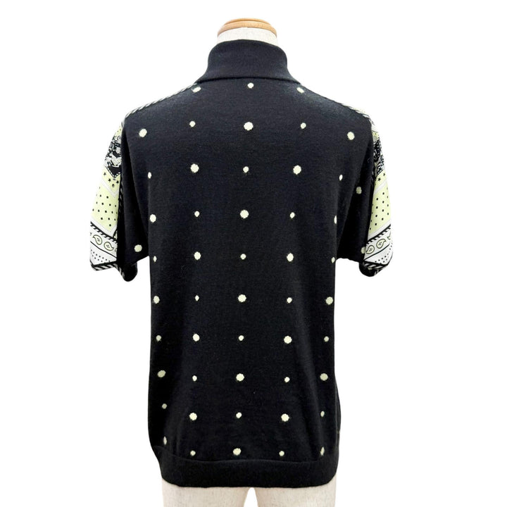極美品△HERMES エルメス 22AW 2H2826DS HARNAIS DE COUR BANDANA 宮廷の馬具 シルク カシミヤ ツイルレーヌ 半袖ニット 36 伊製 正規品