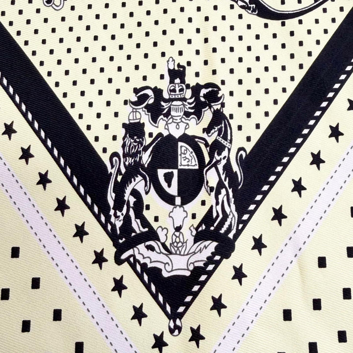 極美品△HERMES エルメス 22AW 2H2826DS HARNAIS DE COUR BANDANA 宮廷の馬具 シルク カシミヤ ツイルレーヌ 半袖ニット 36 伊製 正規品