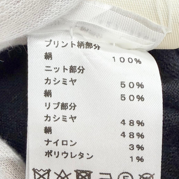 極美品△HERMES エルメス 22AW 2H2826DS HARNAIS DE COUR BANDANA 宮廷の馬具 シルク カシミヤ ツイルレーヌ 半袖ニット 36 伊製 正規品