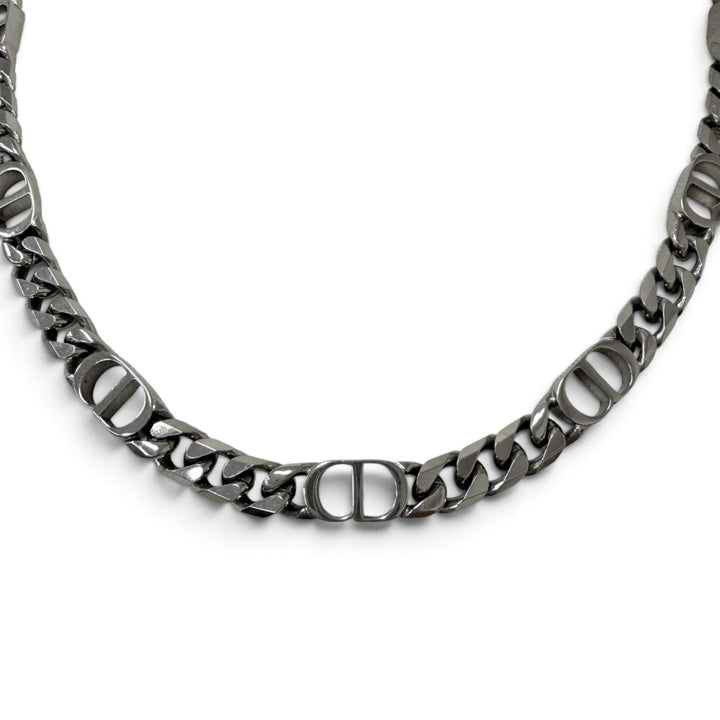 良品□DIOR ディオール オム CD Icon Chain チェーンネックレス アクセサリーシルバー メンズ レディース 保存袋付き オススメ
