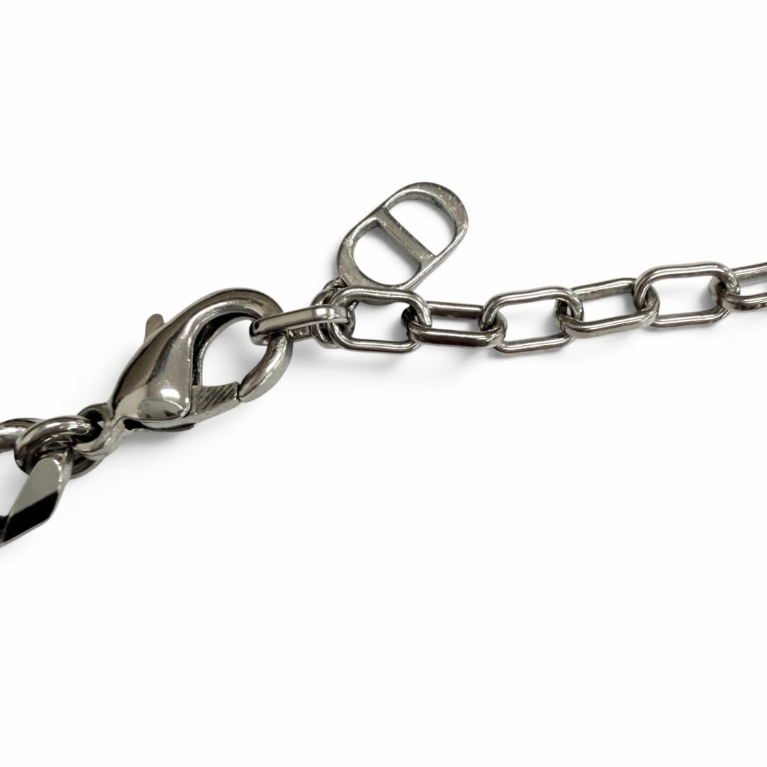 良品□DIOR ディオール オム CD Icon Chain チェーンネックレス アクセサリーシルバー メンズ レディース 保存袋付き オススメ