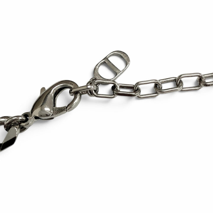 良品□DIOR ディオール オム CD Icon Chain チェーンネックレス アクセサリーシルバー メンズ レディース 保存袋付き オススメ