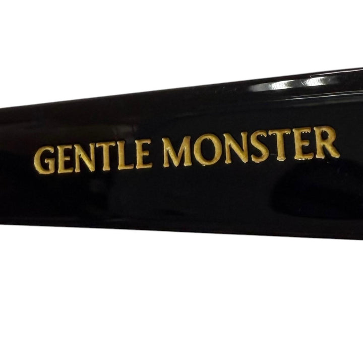 極美品▼GENTLE MONSTER ジェントルモンスター ALMA ウェリントン アイウェア サングラス ブラック シルバー 63□17-146 度なし メンズ