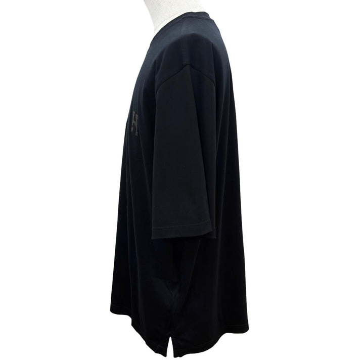極美品●HERMES エルメス 26SS H657800HA コットン100% アッシュヴァル クルーネック 半袖Ｔシャツ ブラック L イタリア製 正規品 メンズ