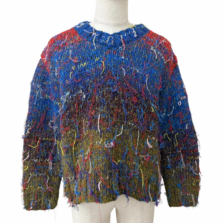 極美品□Maison Margiela 10 1 メゾンマルジェラ10 1 24SS S50HN0002 Handmade Knit Sweater ウール ニット マルチカラー L 正規品