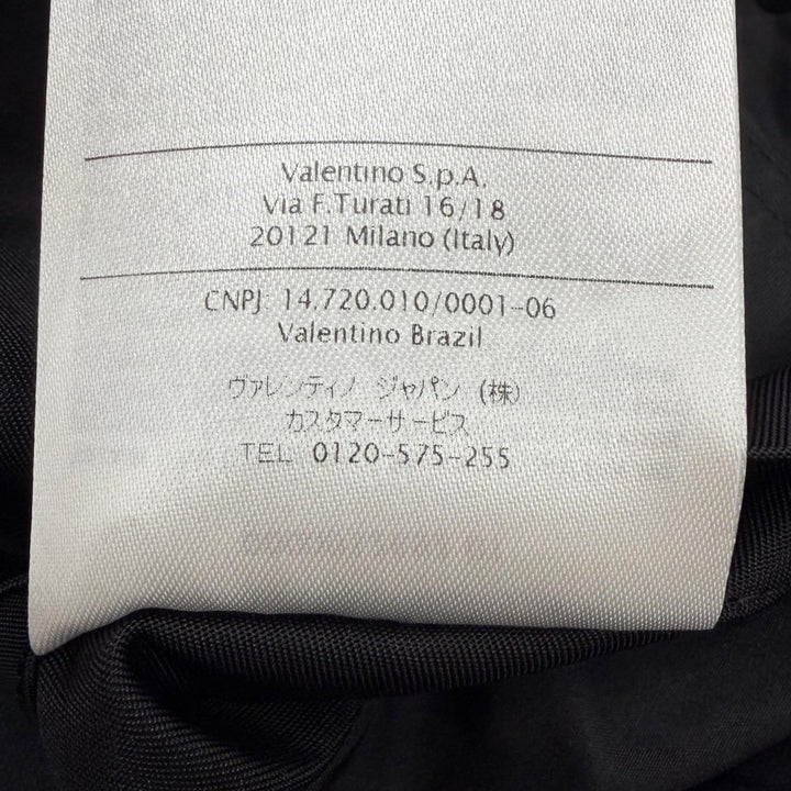 美品▼VALENTINO ヴァレンティノ MV3CI1602KP ロックスタッズ ZIPUP ブルゾン ボンバージャケット ブラック 46 イタリア製 正規品 メンズ