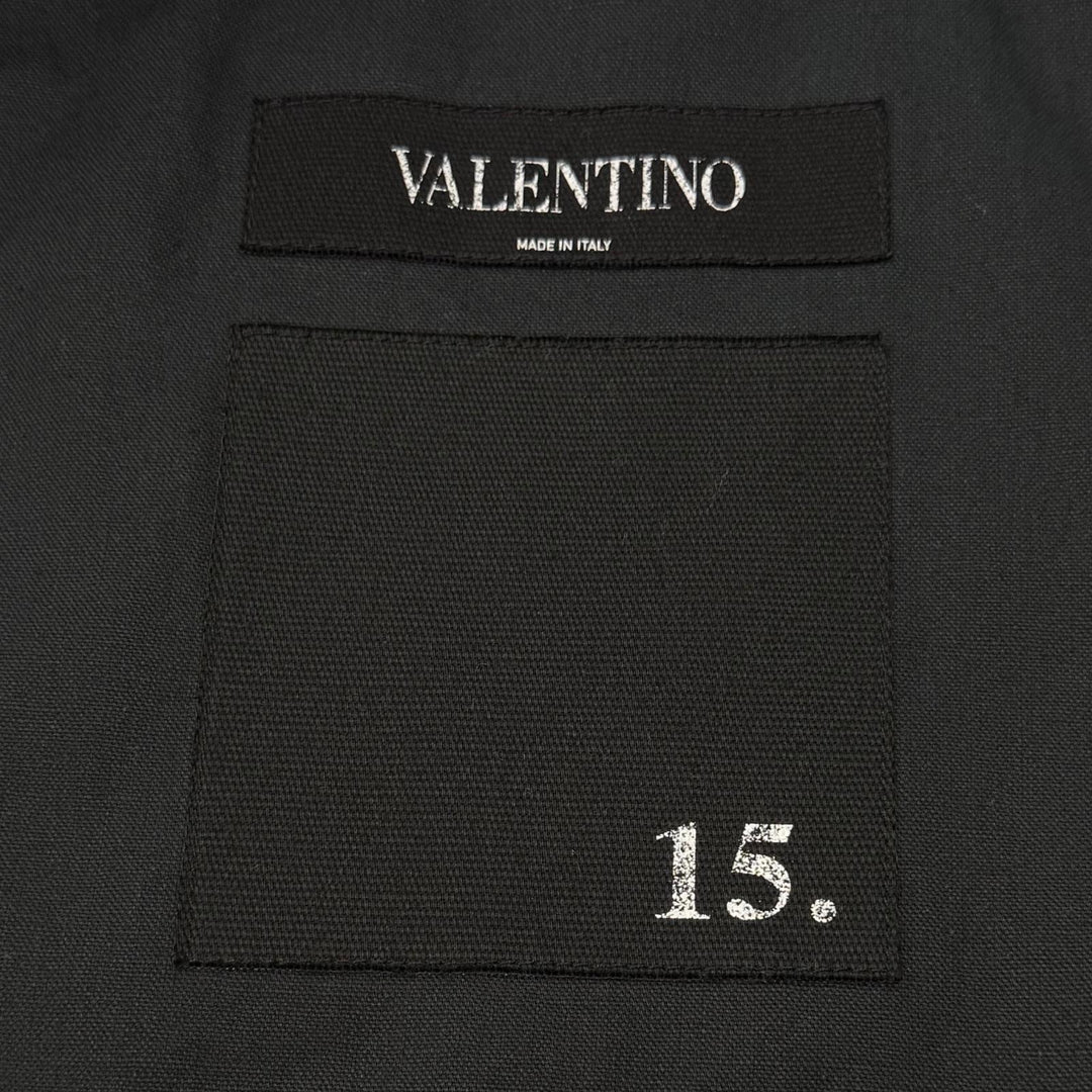 美品▼VALENTINO ヴァレンティノ MV3CI1602KP ロックスタッズ ZIPUP ブルゾン ボンバージャケット ブラック 46 イタリア製 正規品 メンズ