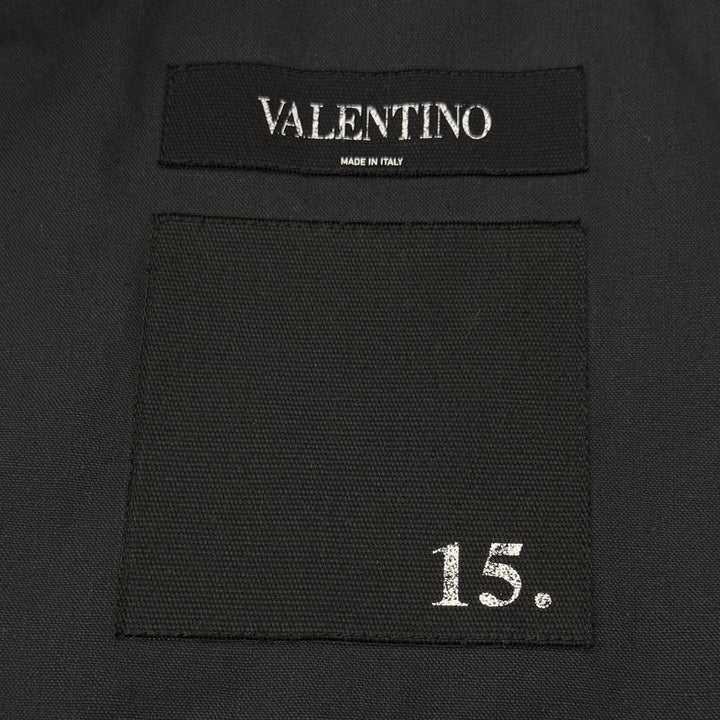 美品▼VALENTINO ヴァレンティノ MV3CI1602KP ロックスタッズ ZIPUP ブルゾン ボンバージャケット ブラック 46 イタリア製 正規品 メンズ