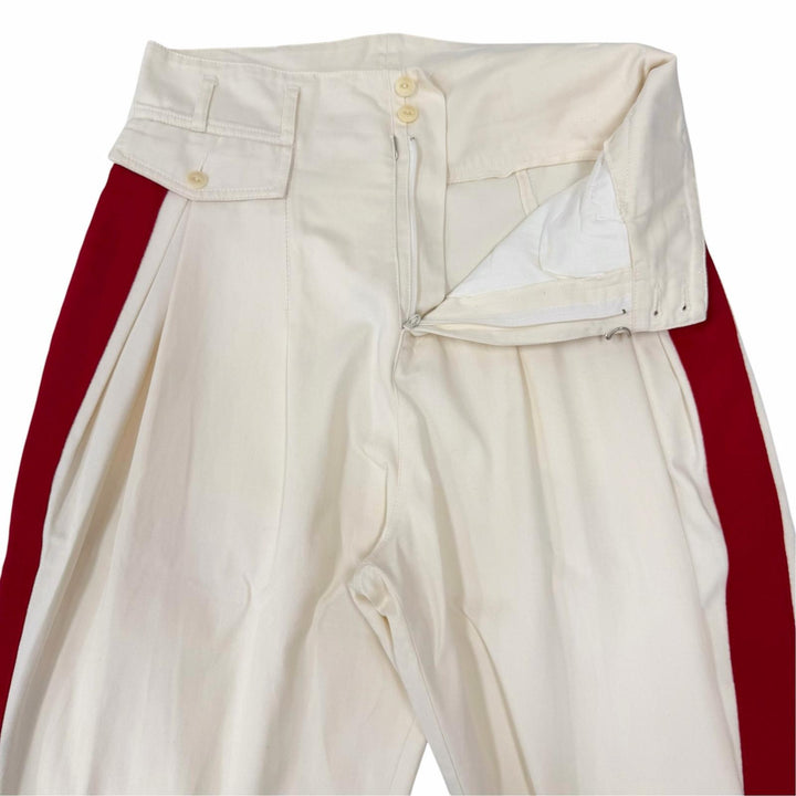 【ドンドン見直し】美品□Maison Margiela 10 メゾンマルジェラ10 S50KA0560 サイドライン チノパンツ アイボリー 46 イタリア製 正規品
