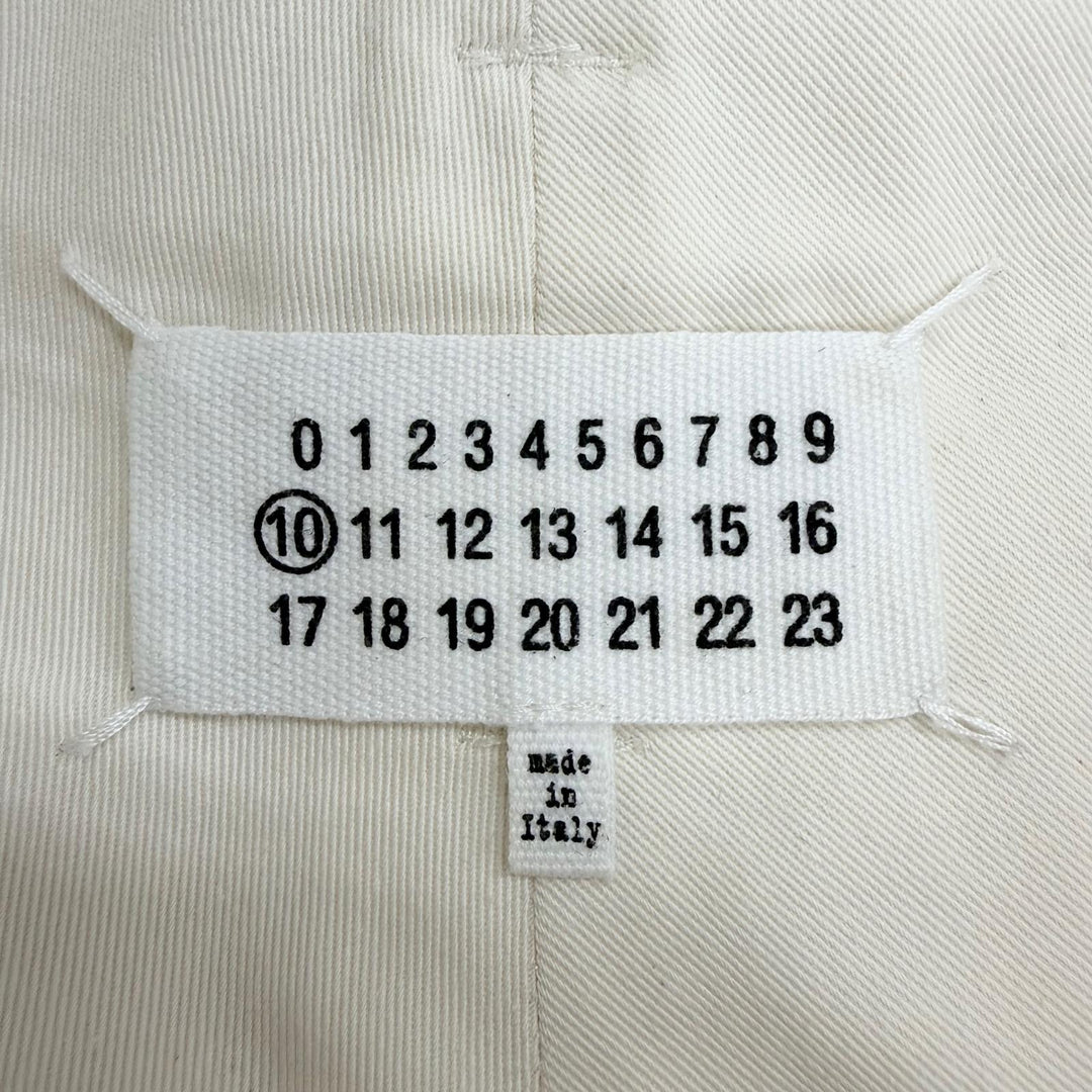 【ドンドン見直し】美品□Maison Margiela 10 メゾンマルジェラ10 S50KA0560 サイドライン チノパンツ アイボリー 46 イタリア製 正規品