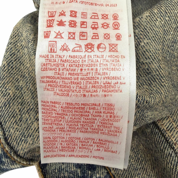 極美品□MARNI マルニ 23AW PUJU0019A0 MARBLE DYED DENIM カットオフ ブーツカットデニムパンツ インディゴブルー 31 イタリア製 正規品