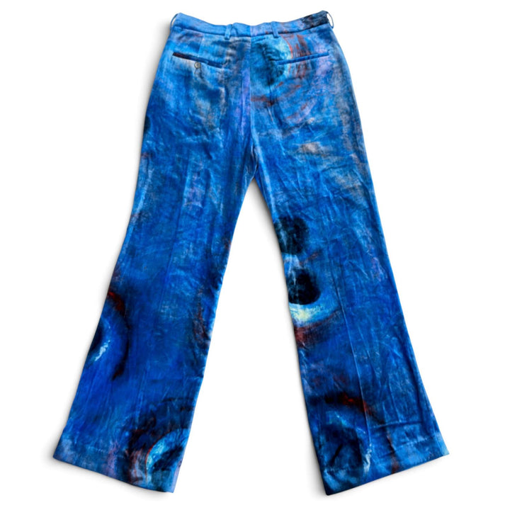 極美品●MARNI Flaminia Veronesi マルニ フラミニアヴェロネージ 23SS PUMU0221U0 VELVET PRINTED TROUSERS シルク パンツ 48 正規品