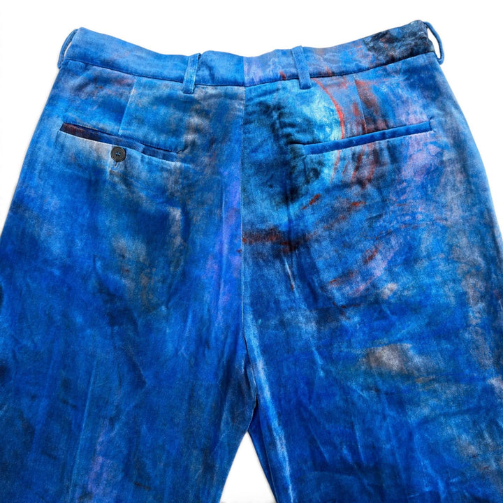 極美品●MARNI Flaminia Veronesi マルニ フラミニアヴェロネージ 23SS PUMU0221U0 VELVET PRINTED TROUSERS シルク パンツ 48 正規品