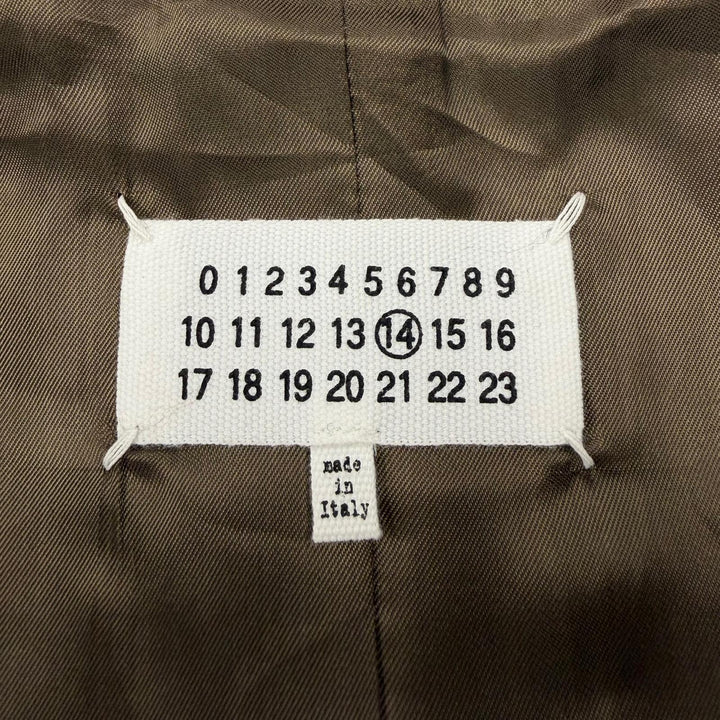 極美品▼Maison Margiela 14 メゾンマルジェラ14 50AA003744578 ウール100% シングル チェスターコート カーキ 46 伊製 正規品 メンズ