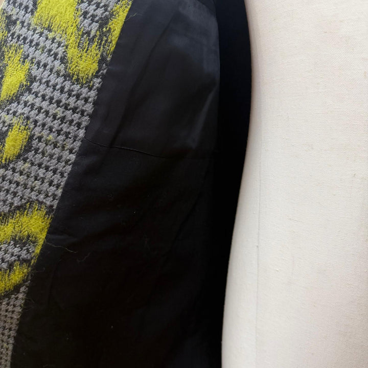 極美品▼Maison Margiela 14 メゾンマルジェラ14 S30AA0083 シルク混 千鳥格子柄 シングル チェスターコート グレー 46 正規品 メンズ
