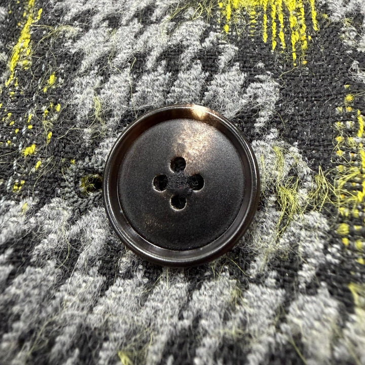 極美品▼Maison Margiela 14 メゾンマルジェラ14 S30AA0083 シルク混 千鳥格子柄 シングル チェスターコート グレー 46 正規品 メンズ