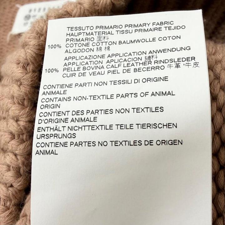 美品□Maison Margiela 10 メゾンマルジェラ10 S50GP0095 エルボーパッチ Vネック 厚手 セーター ブラウン S イタリア製 正規品 メンズ