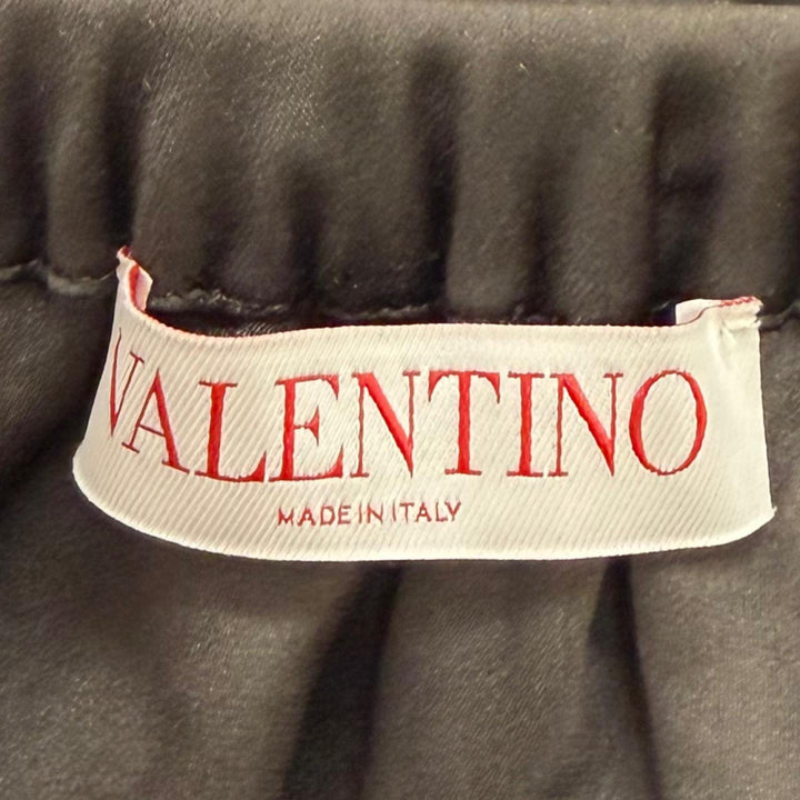 極美品★VALENTINO ヴァレンティノ 2B0RA9V56D1 シルク混 ハイウエスト フレア ロングスカート ブラウン 38 イタリア製 正規品