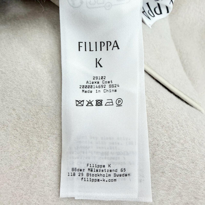 極美品△FILIPPA K フィリッパ コー 29102 Alexa Coat アレクサコート ウール カシミヤ ベルテッド ロングコート ライトベージュ 34