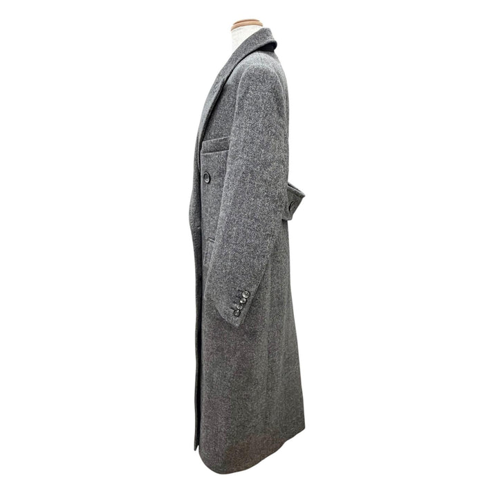 極美品△Max Mara マックスマーラ 2023年 23101604366 ECCESSO ウール ヘリンボーン ダブルブレスト ロング チェスターコート 38 正規品